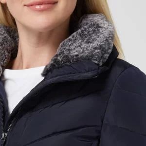 Tom Tailor Steppjacke Mit Webpelz – Marineblau 12