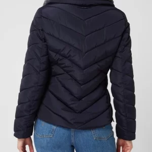 Tom Tailor Steppjacke Mit Webpelz – Marineblau 16