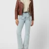 Freaky Nation Lederjacke Im Biker-Look Modell ‘Winter Biker Princess’ – Camel 19